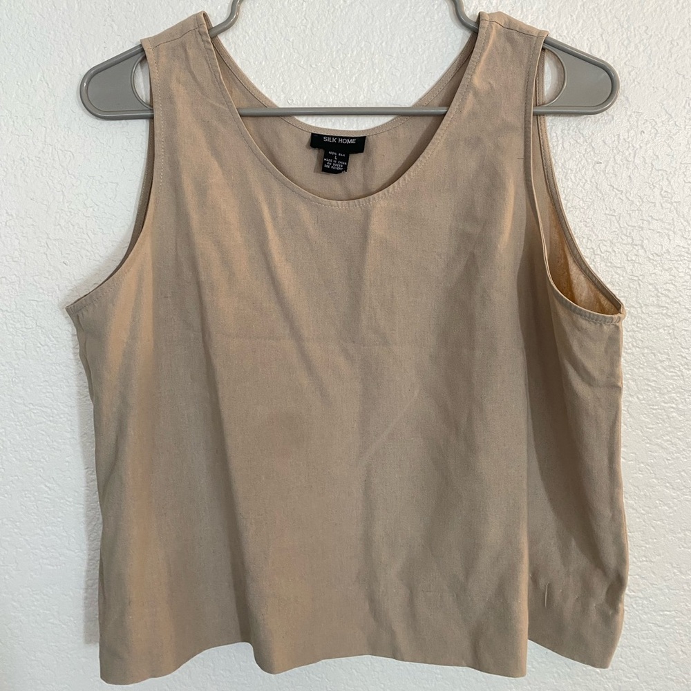 Silk Cropped Tank - Picture 2 of 3